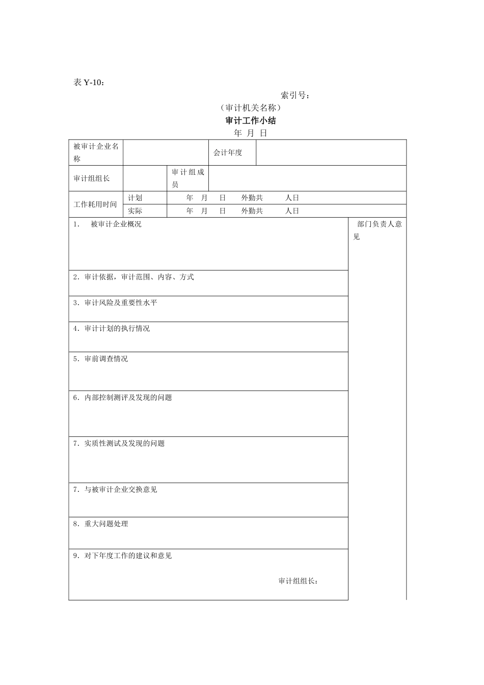 审计报告W-03审计工作小结.doc_第1页