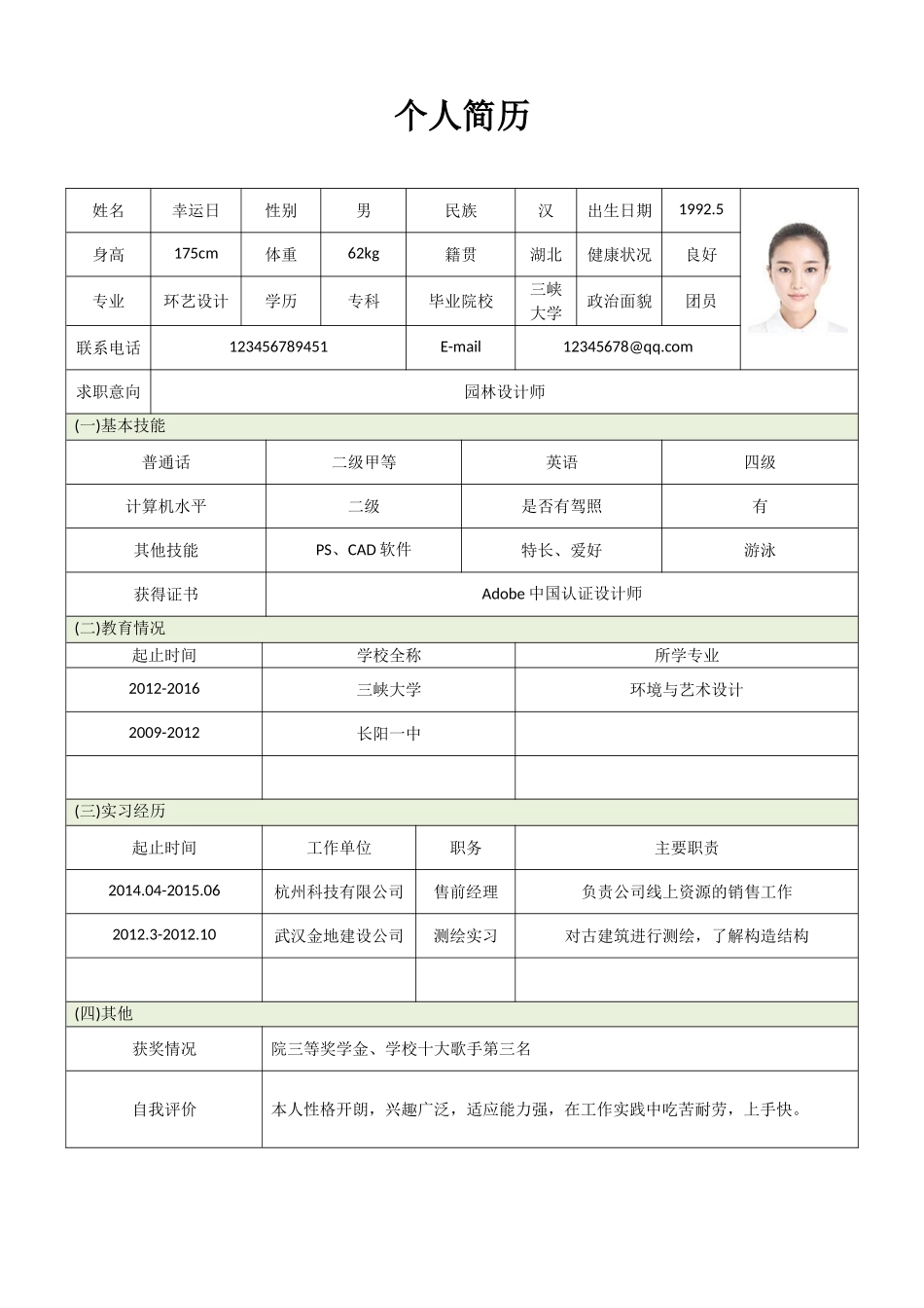 标准表格单页15.doc_第1页