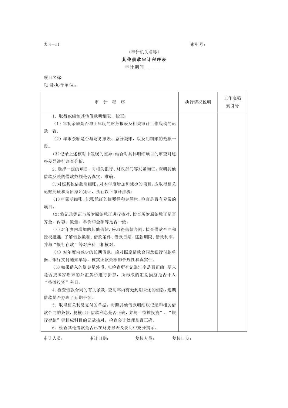 12项目借款-3其他借款审计程序表.doc_第1页