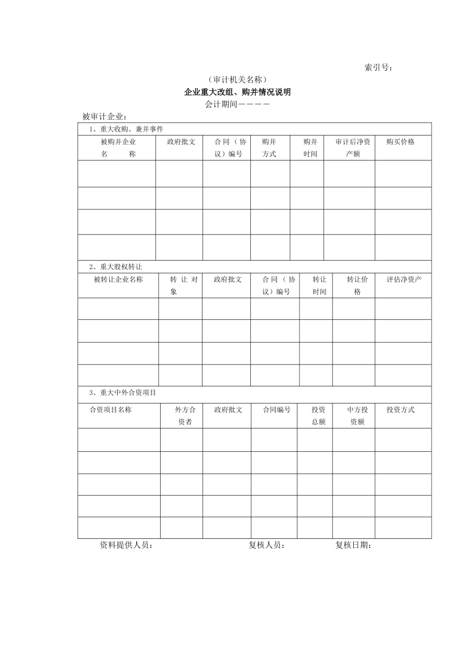 企业基本情况-07企业重大改组、购并情况说明.doc_第1页