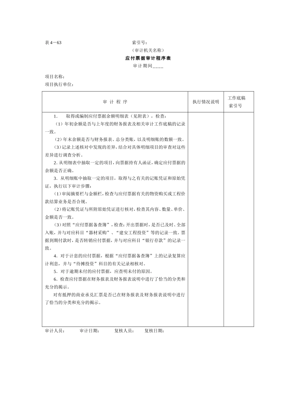16应付款-4应付票据审计程序表.doc_第1页