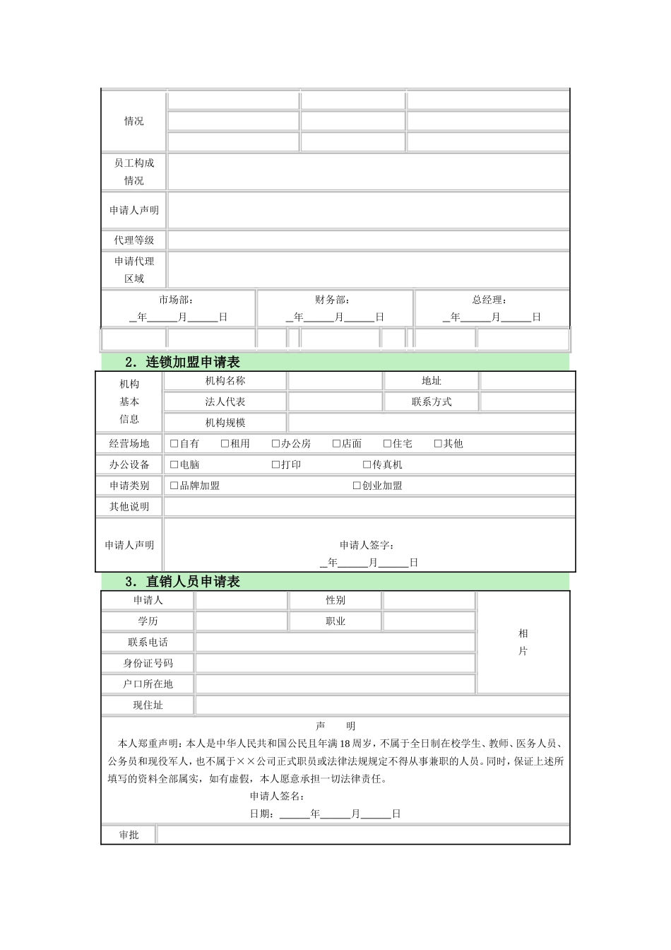 20、渠道管理表格-全套模板 7个.doc_第2页