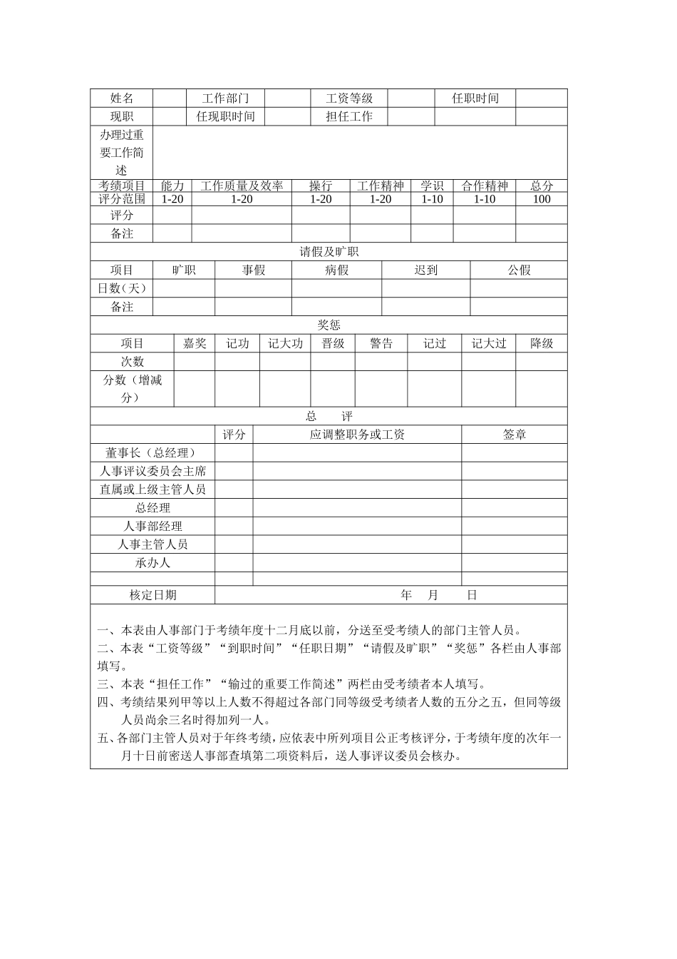 职工考核表.doc_第2页