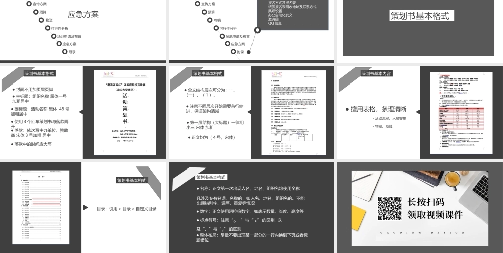 精品-策划书写作培训PPT课件-20页.ppt