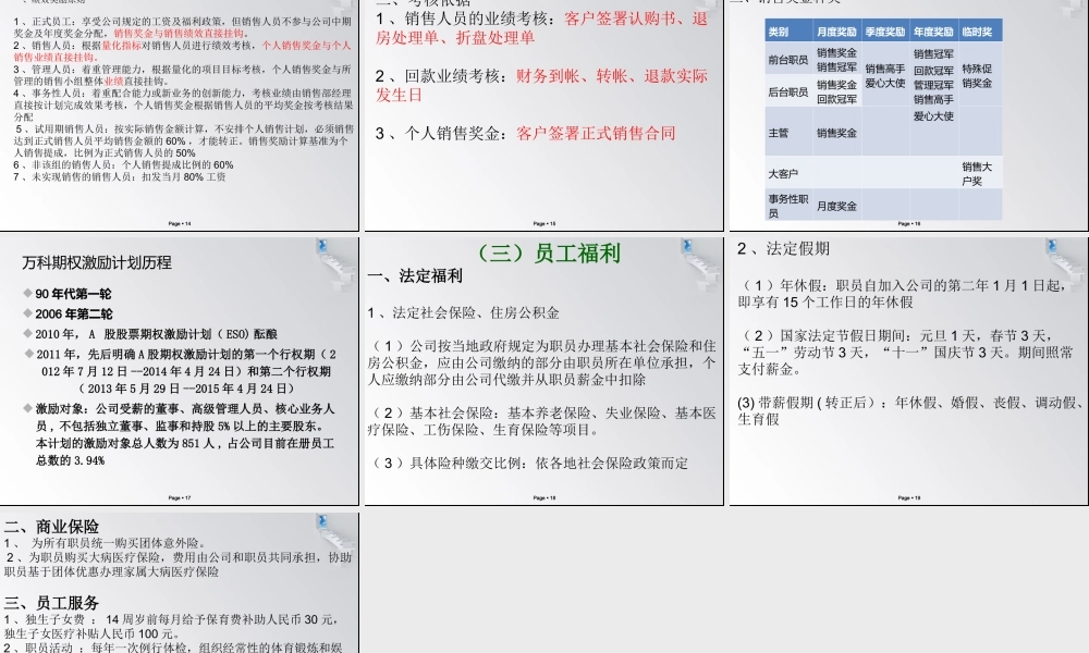 万科房地产企业薪酬福利制度.ppt