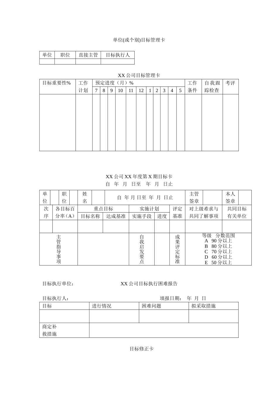 目标管理卡.doc_第1页