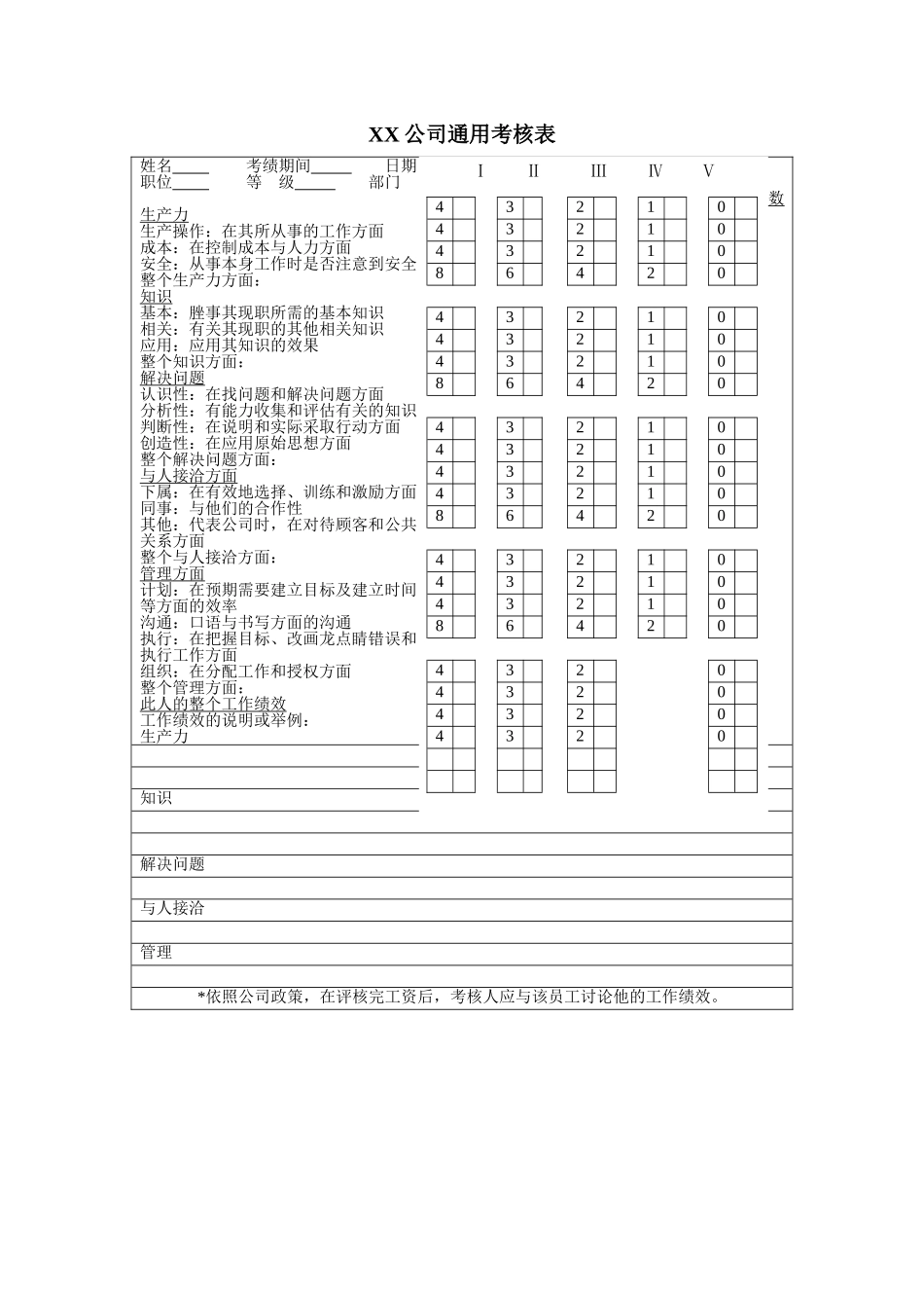 通用考核表.doc_第1页