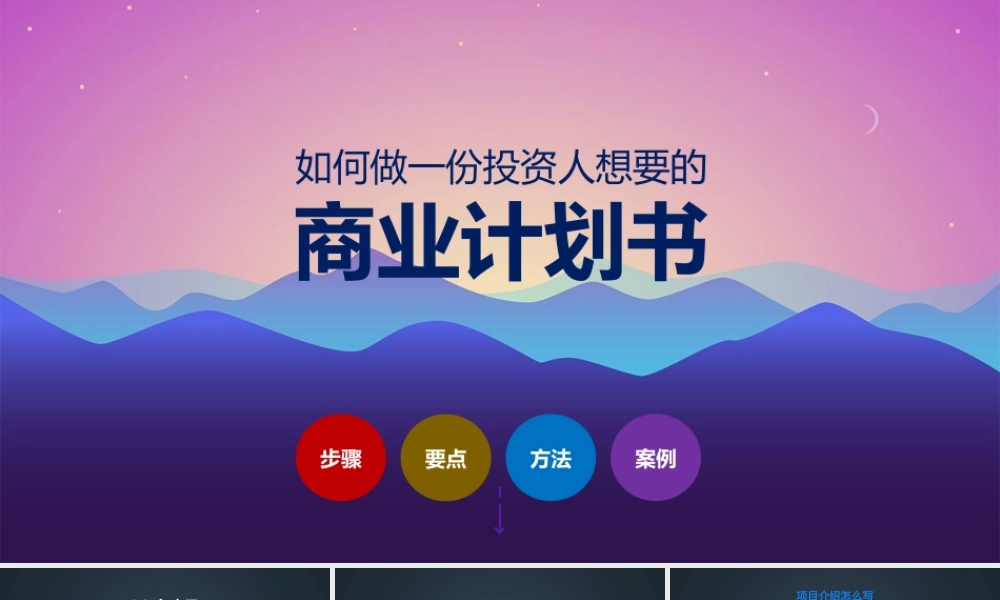 15、如何做一份投资人想要的商业计划书指导PPT文件.pptx