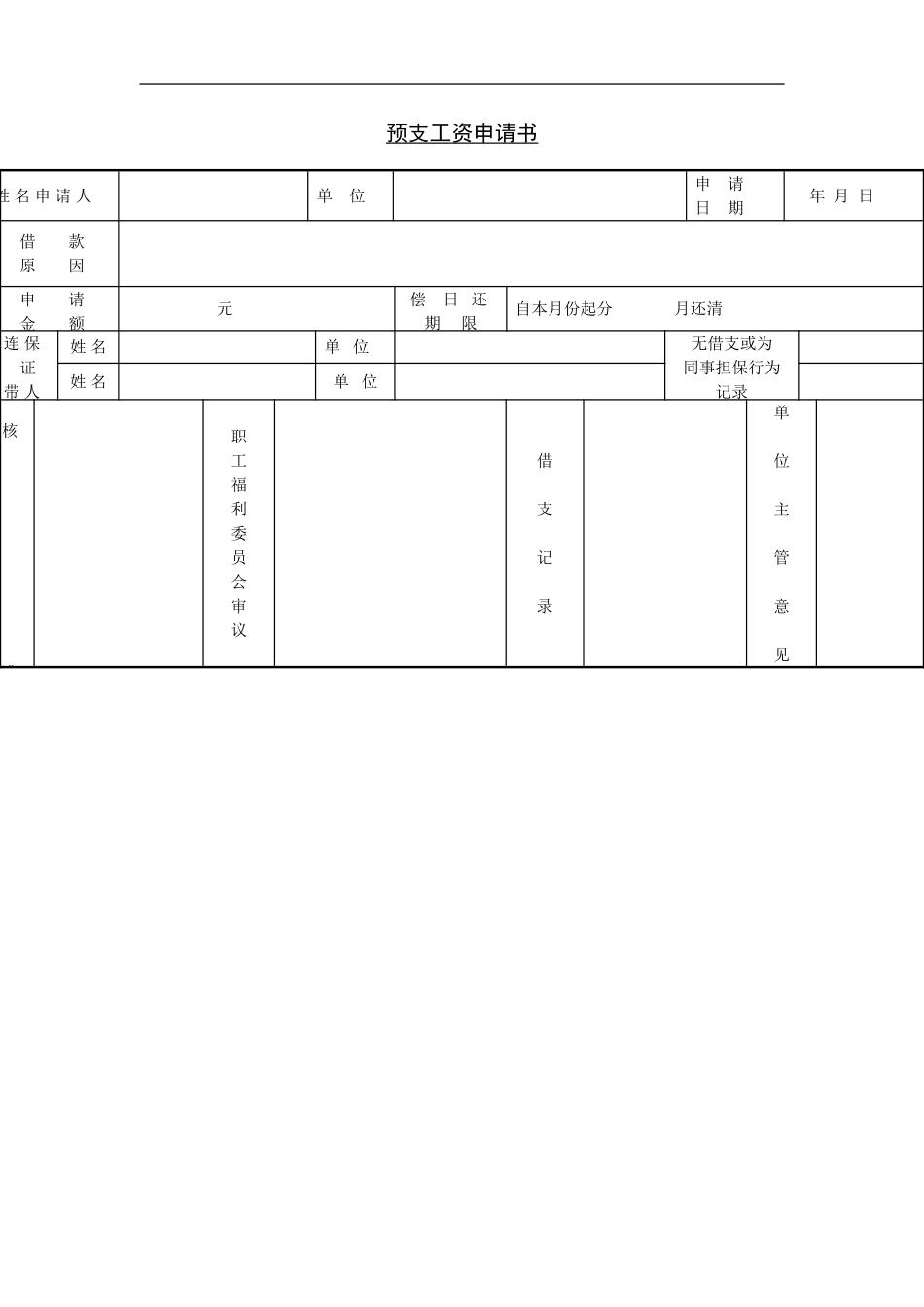 预支工资申请书.doc_第1页