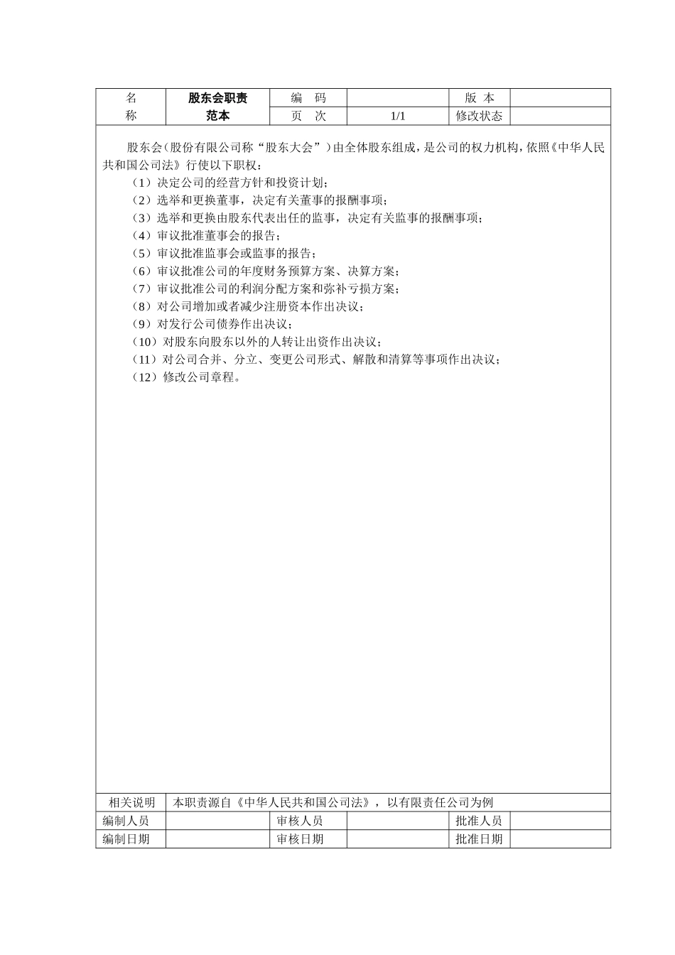 2、股东会-职权范本.doc_第1页