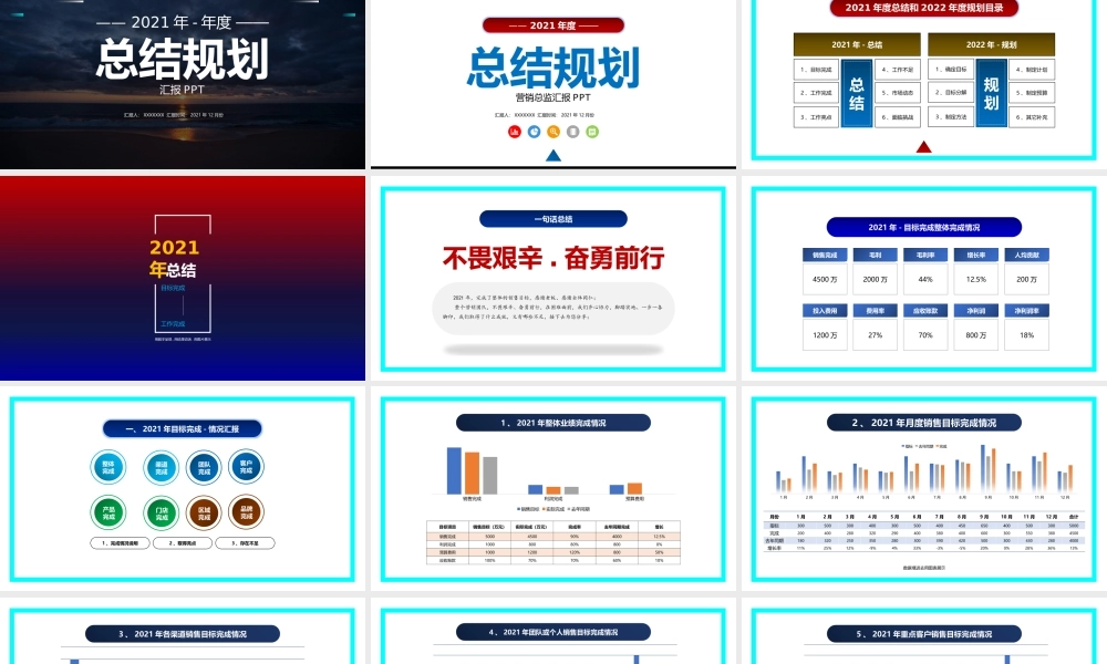 （战略规划）3、《年度总结规划模板》-2021年总结2022年规划汇报PPT.pptx