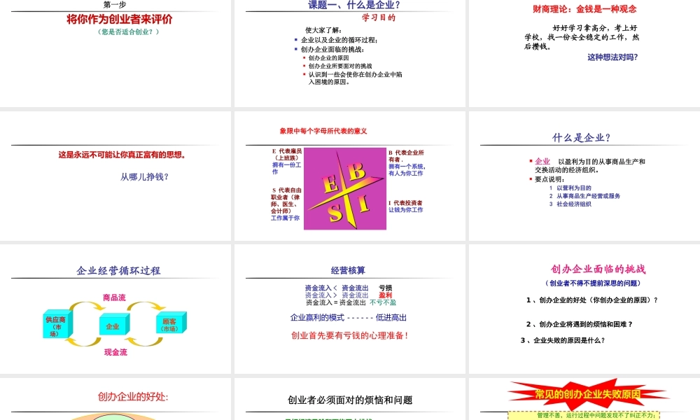 1、创业培训第一步：创业素质评估.pptx