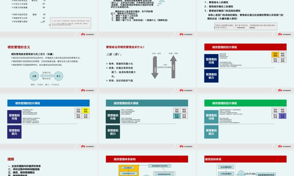 华为内部培训资料-绩效管理与绩效考核-70页.ppt