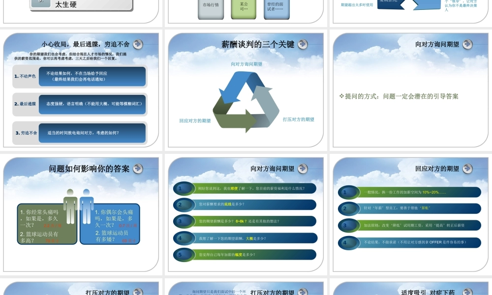 人力资源部终极薪酬谈判技巧.ppt