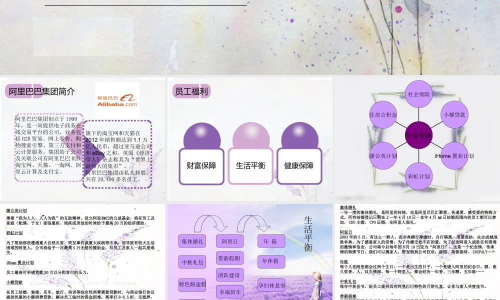 阿里巴巴员工福利案例分析.ppt