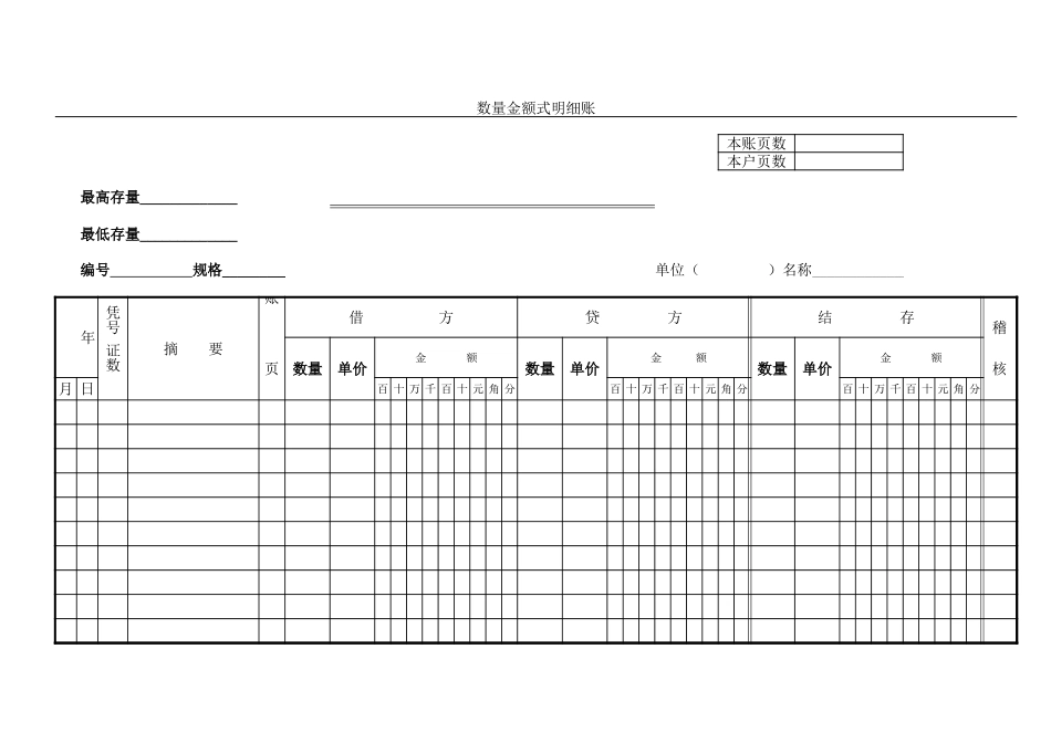 数量金额式明细账 (2).xls_第1页
