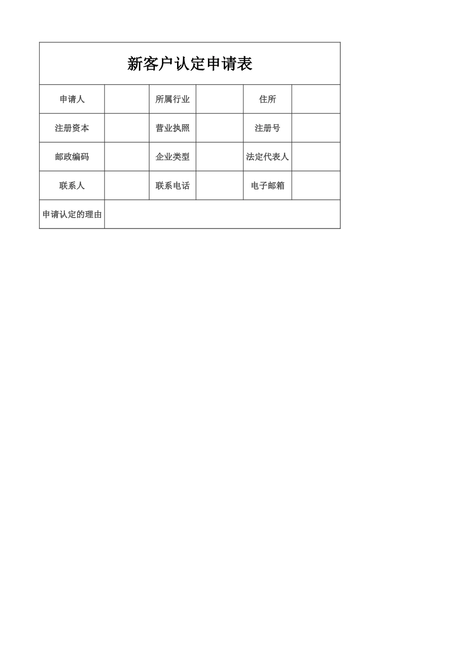 客户认定申请表.xlsx_第1页