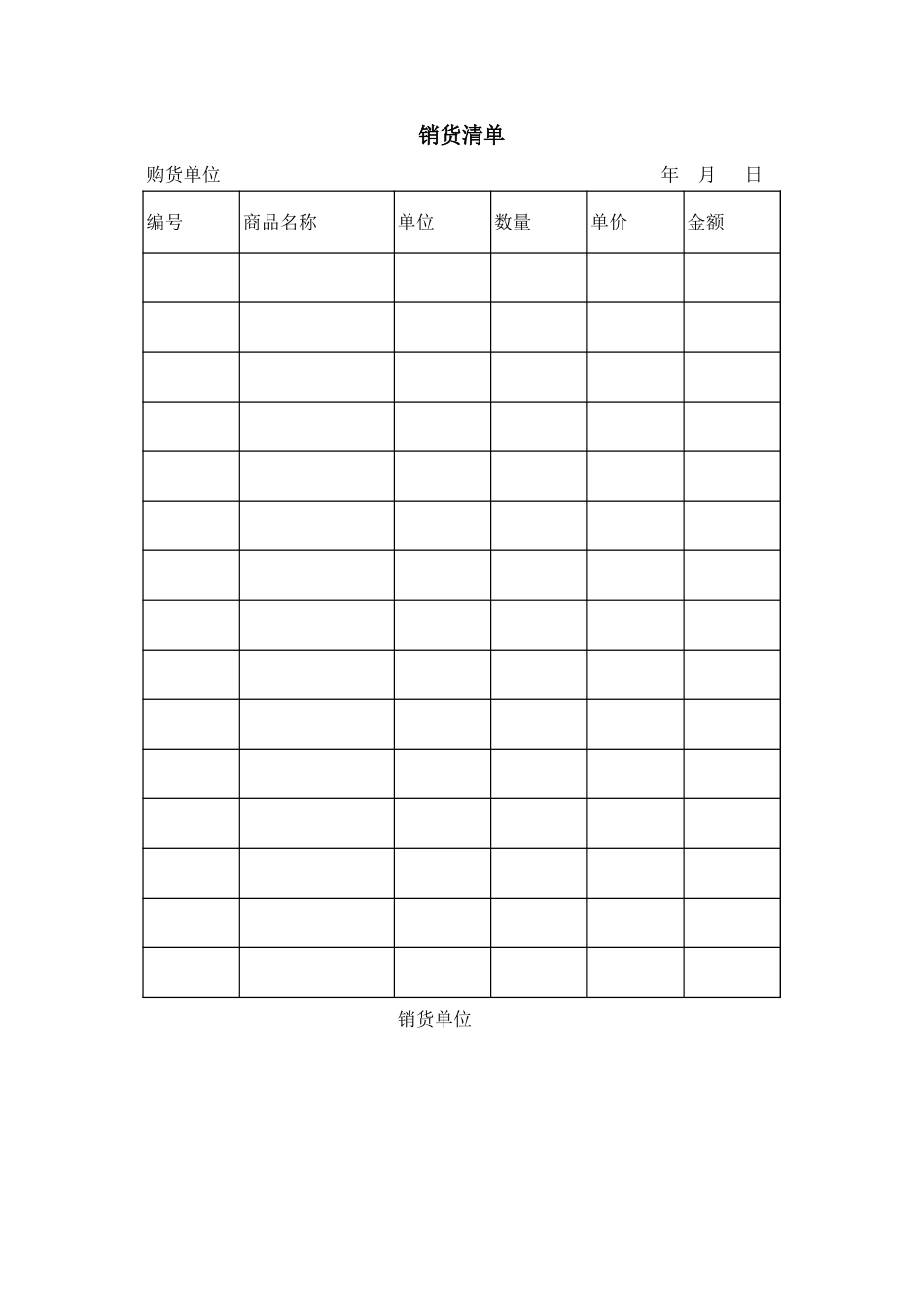 销货清单模板.xls_第1页