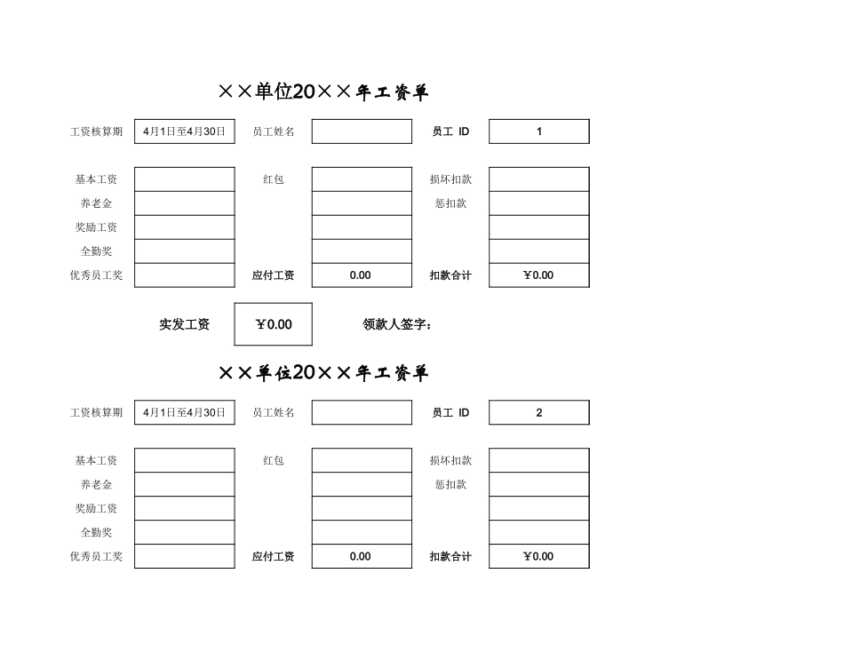 企业公司的绝妙工资条.xls_第3页