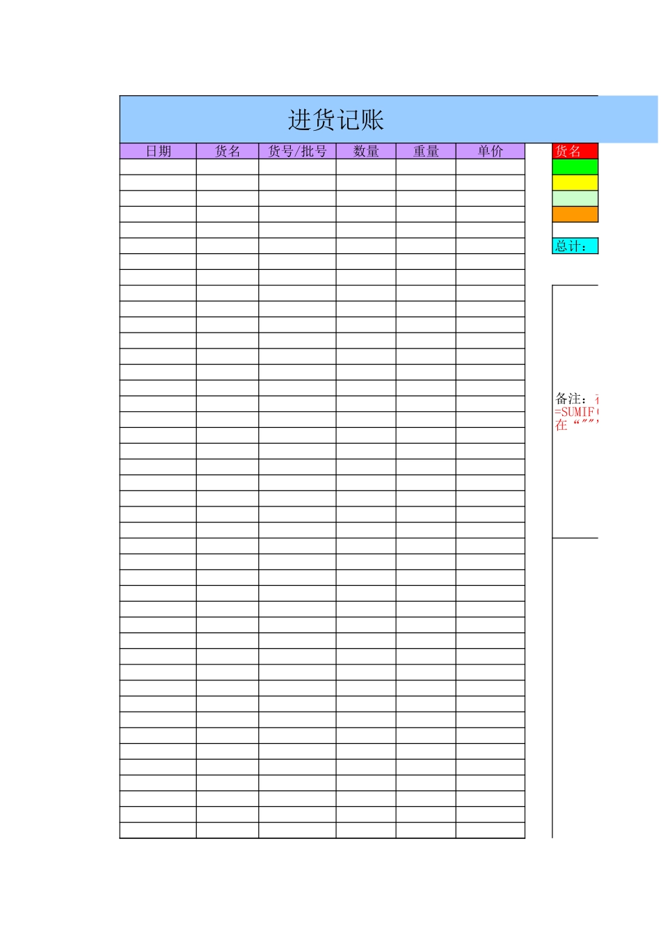 企业公司小店进货记账.xls_第1页