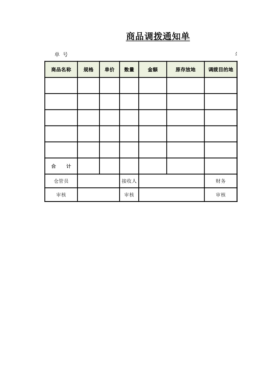 商品调拨通知单.xlsx_第1页