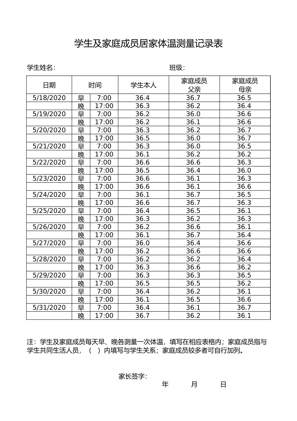 体温记录表.xlsx_第1页