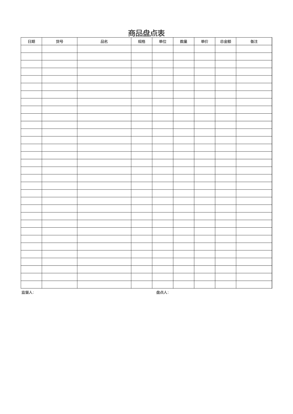 商品盘点表.xls_第1页
