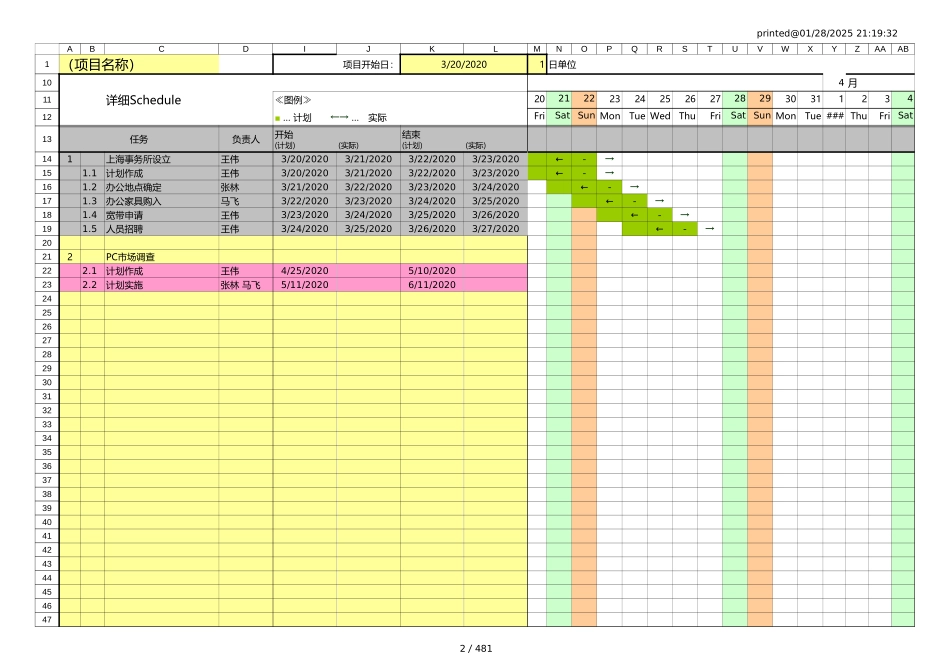 甘特图096.xls_第2页