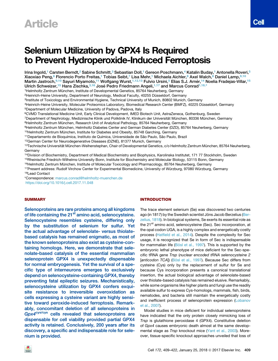 2018-Ingold-需要GPX4的硒利用来防止氢过氧化物诱导的Ferroptosis.pdf_第2页