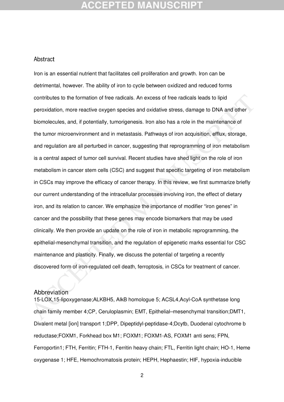 A promising new approach to cancer therapy- Targeting iron metabolism in Cancer Stem Cells.pdf_第3页