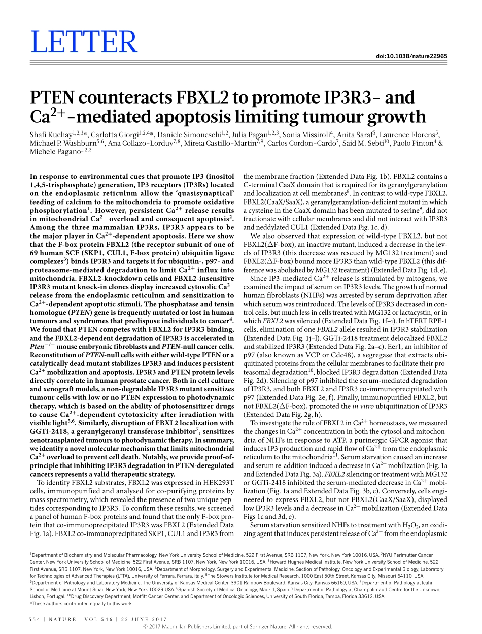 2017-Kuchay-PTEN counteracts FBXL2 to promote.pdf_第1页