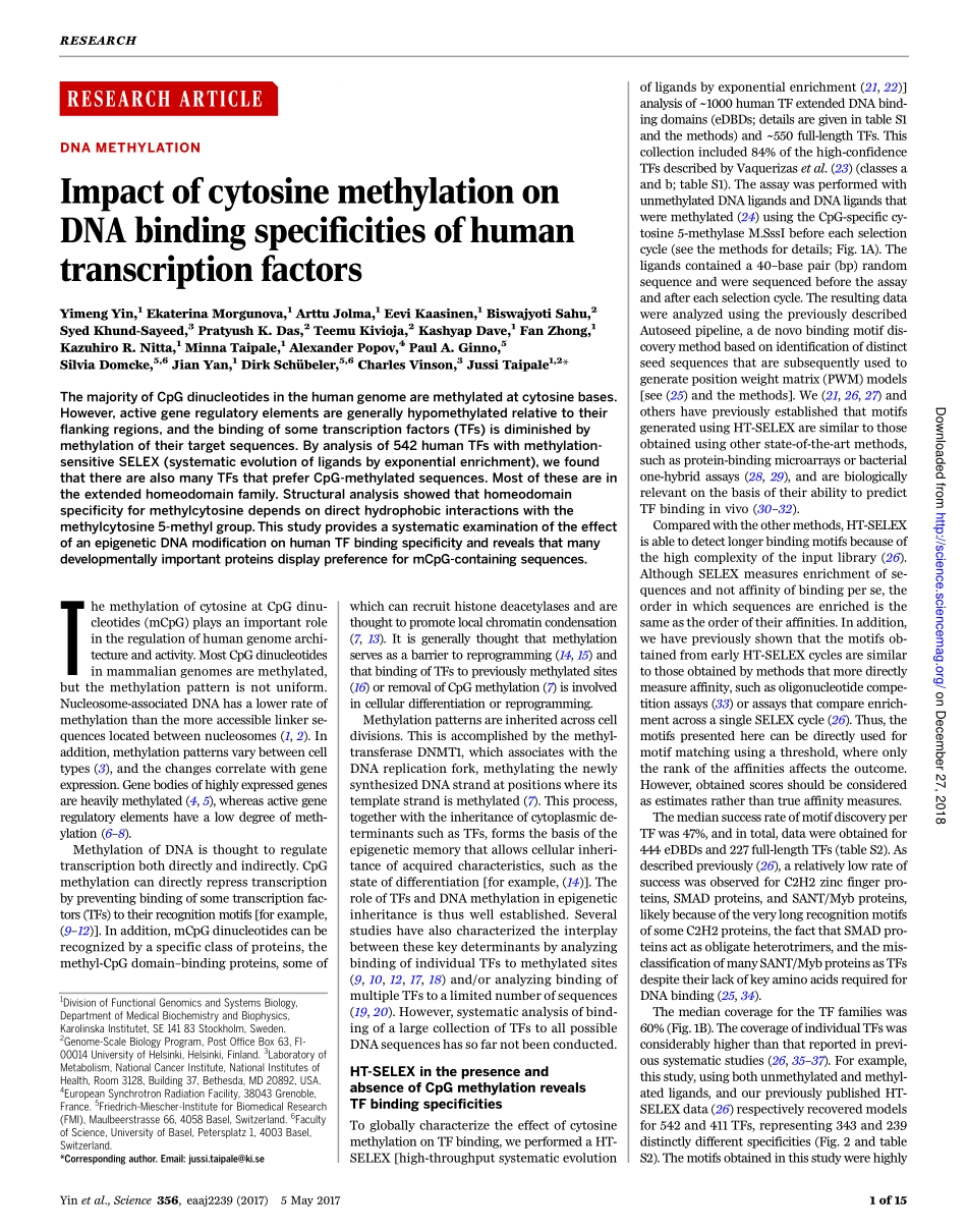 2017-胞嘧啶甲基化对人类转录因子DNA结合特异性的影响.pdf_第2页