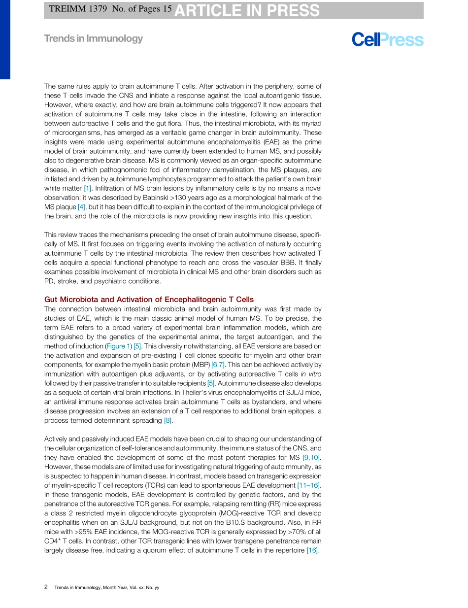 Brain Autoimmunity and Intestinal Microbiota-100 Trillion Game Changers.pdf_第2页