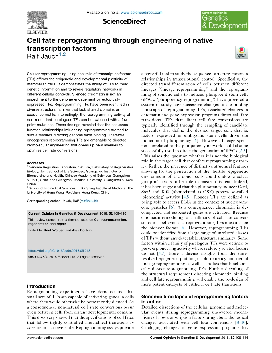 Cell fate reprogramming through engineering of native transcription factors.pdf_第1页