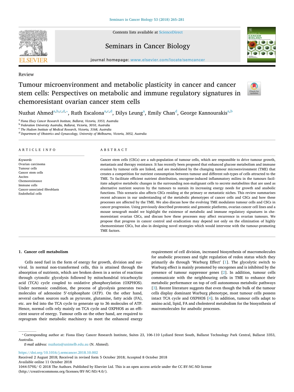 Ahmed-2018-Tumour microenvironment and metabol.pdf_第1页