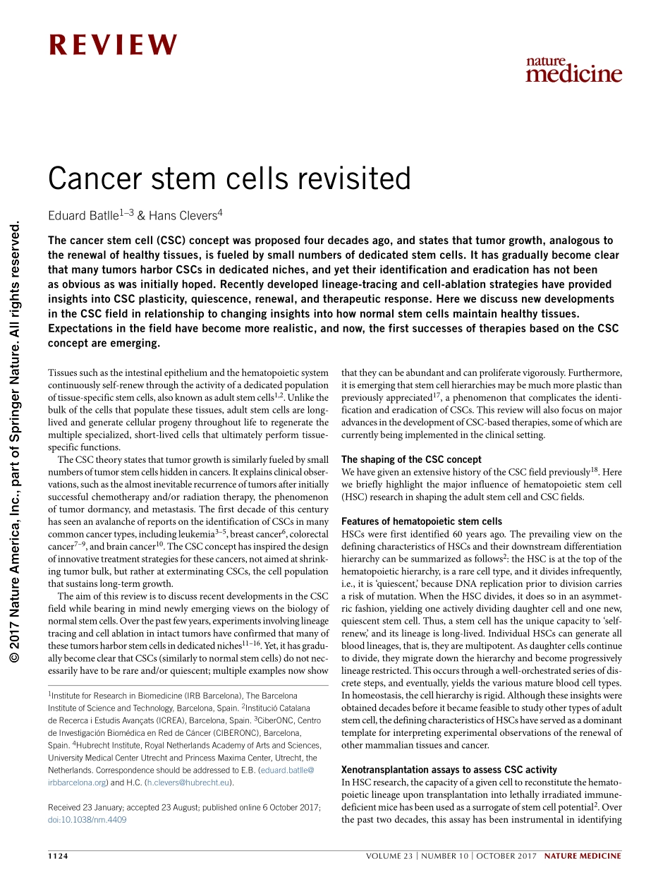 Batlle-2017-Cancer stem cells revisited.pdf_第1页