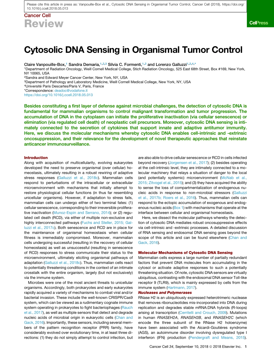 Cytosolic DNA Sensing in Organismal Tumor Control.pdf_第1页