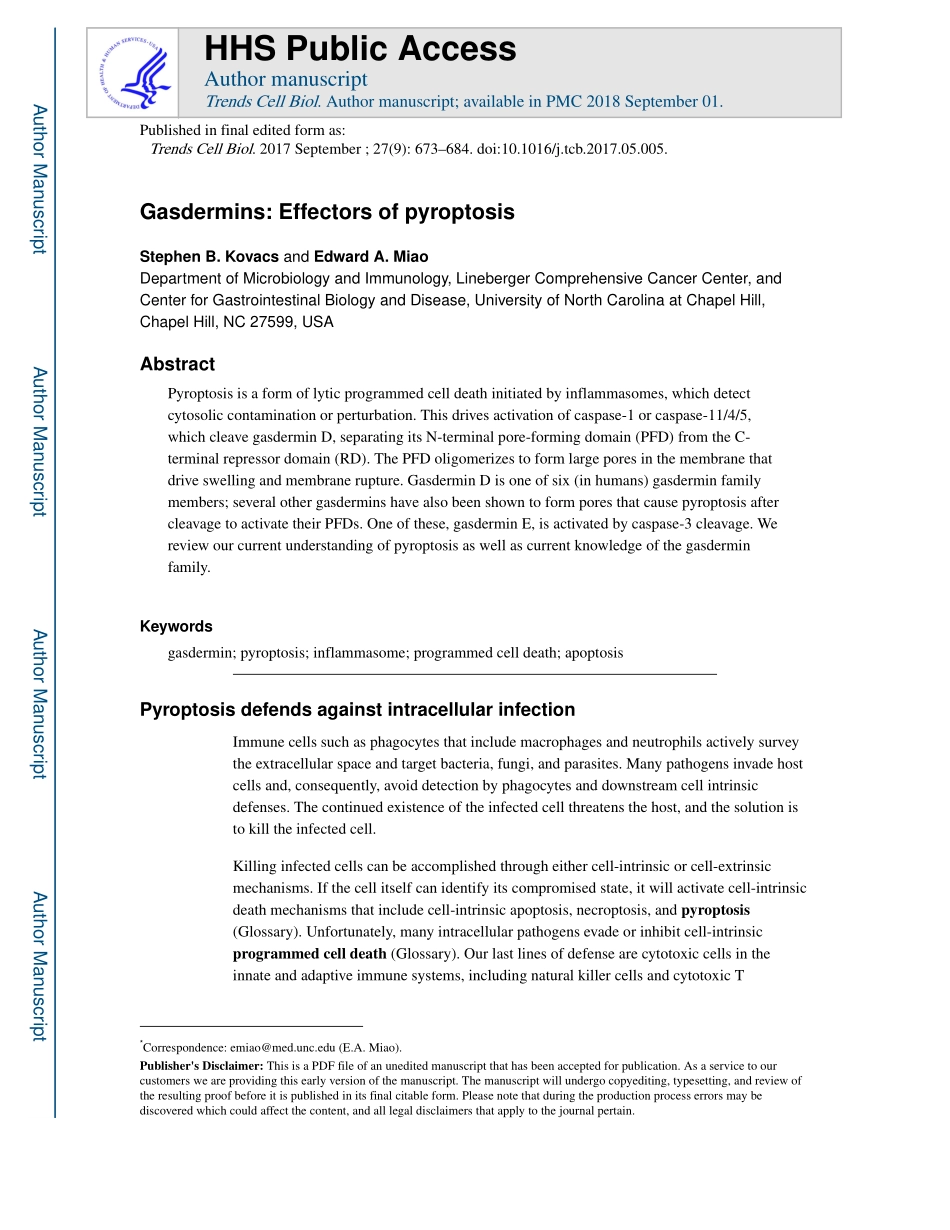 Gasdermins Effectors of pyroptosis.pdf_第1页