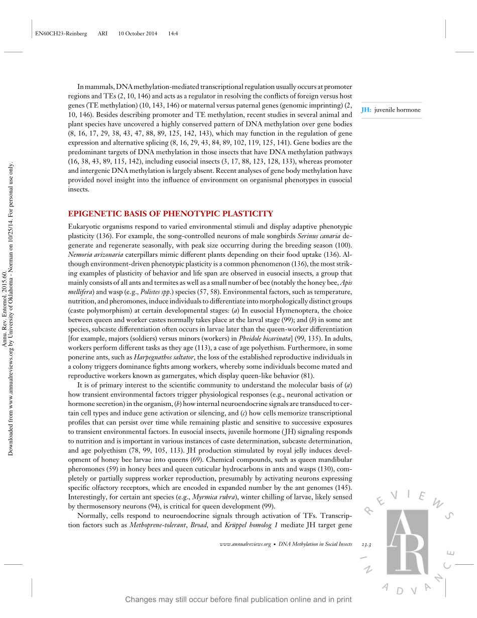DNA Methylation in Social Insects-How Epigenetics Can Control Behavior and Longevity.pdf_第3页