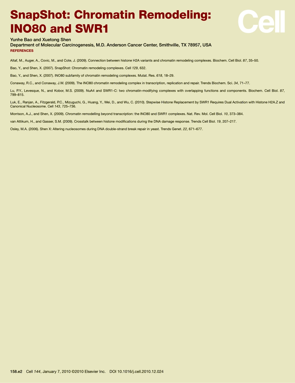 Chromatin Remodeling： INO80 and SWR1.PDF_第3页
