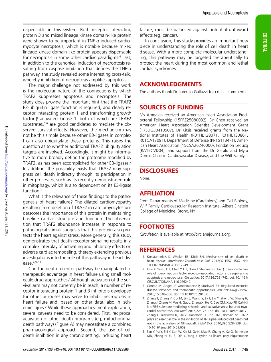 Circulation. 2017心脏中的死亡受体信号：细胞存活细胞凋亡和坏死性凋亡.pdf_第3页