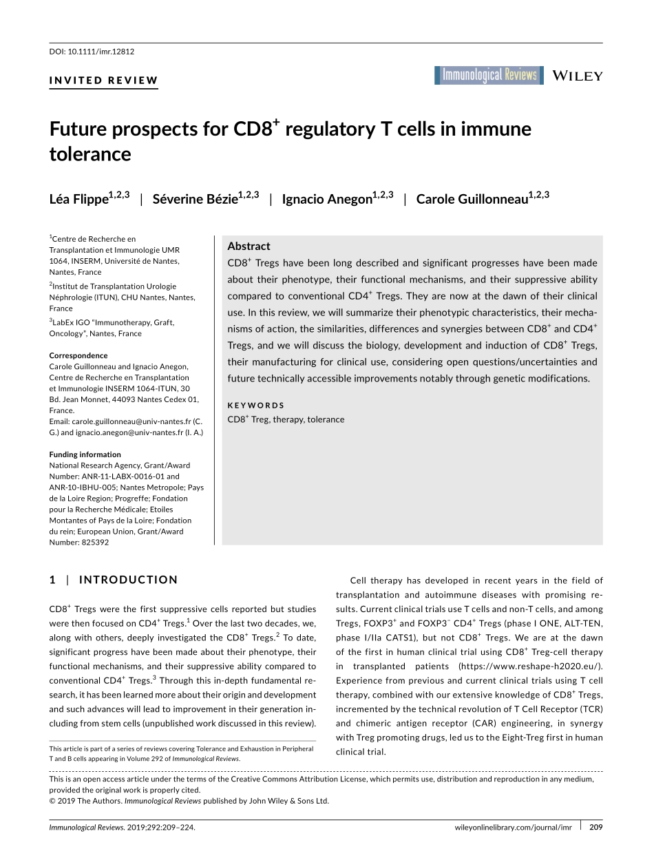 Future prospects for CD8+ regulatory T cells i.pdf_第1页