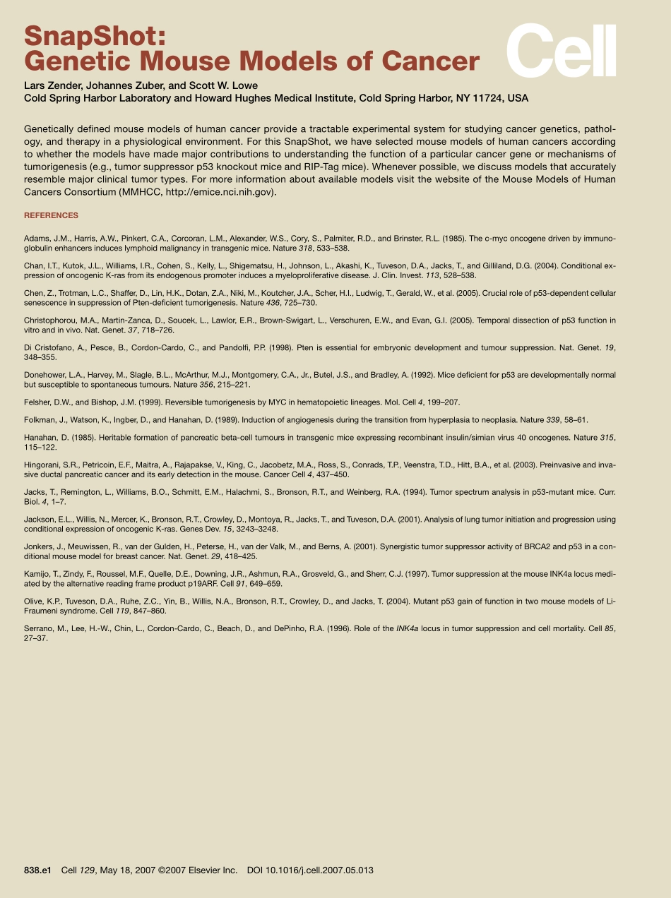 Genetic Mouse Models of Cancer.PDF_第2页