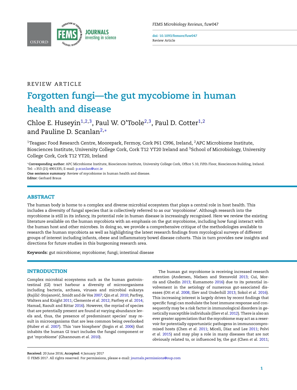 Forgotten fungi—the gut mycobiome in human health and disease.pdf_第1页