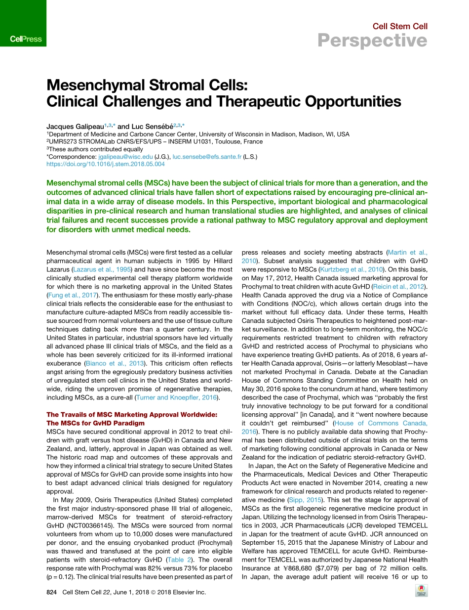 Galipeau-2018-Mesenchymal Stromal Cells_ Clini.pdf_第1页