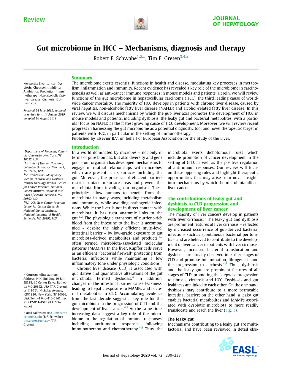 Gut microbiome in HCC-Mechanisms diagnosis and.pdf_第1页