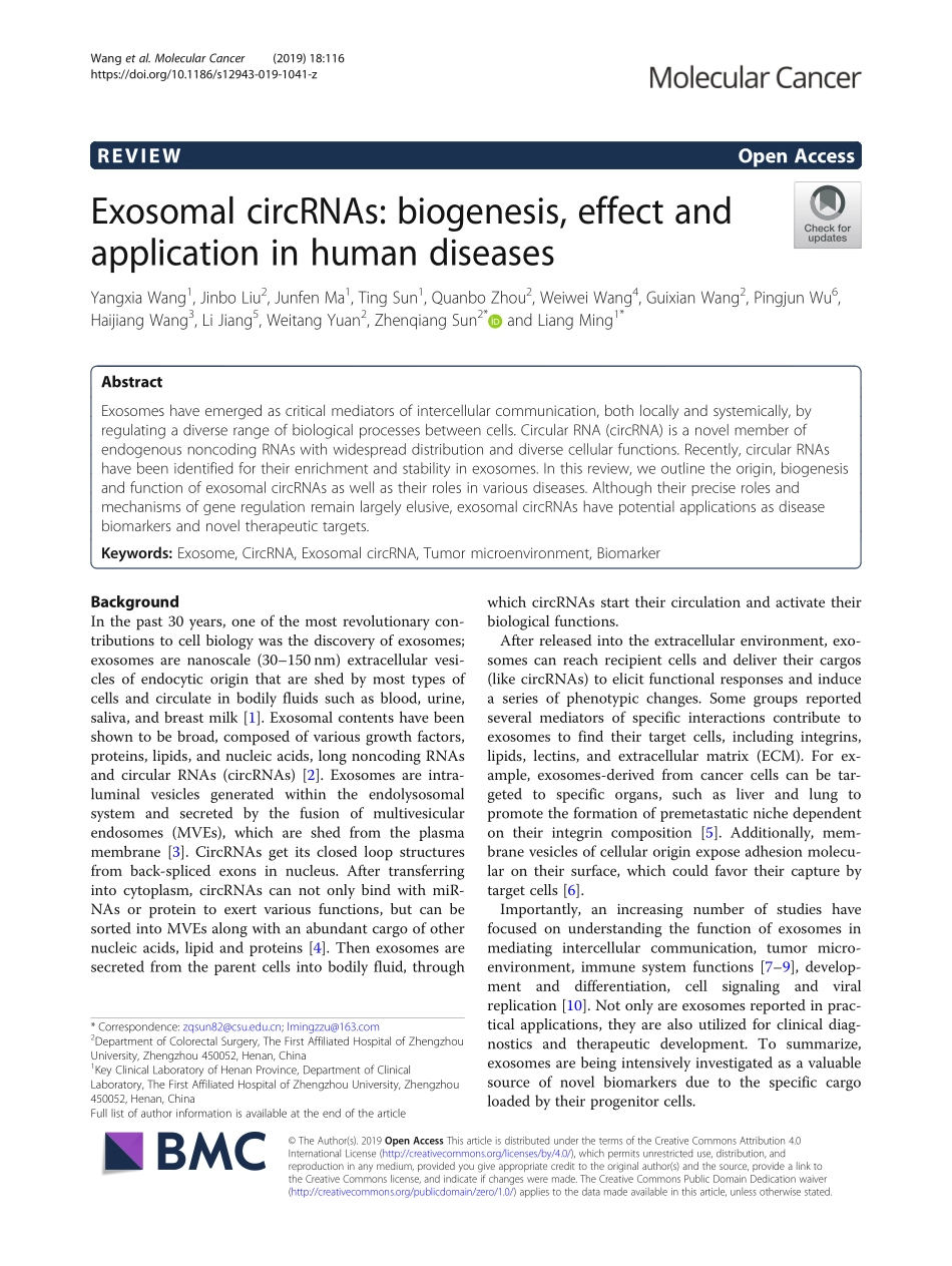 Exosomal circRNAs biogenesis, effect and appli.pdf_第1页