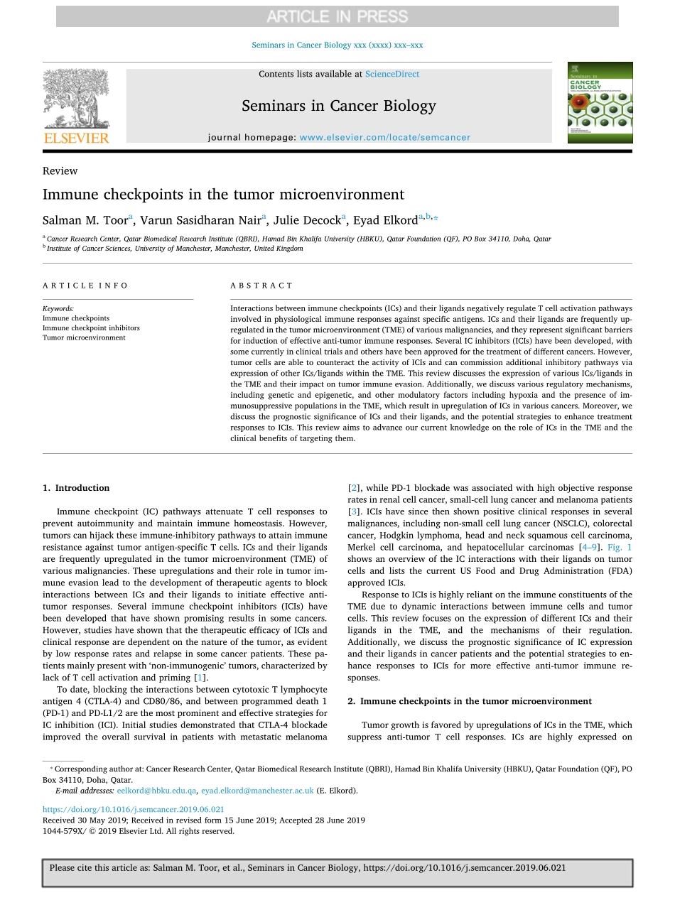 Immune checkpoints in the tumor microenvironme.pdf_第1页