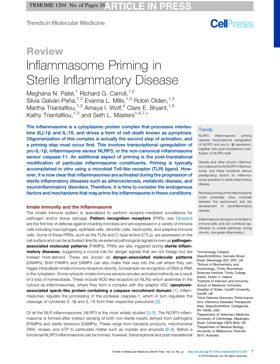 Inflammasome Priming in Sterile Inflammatory Disease.pdf_第1页