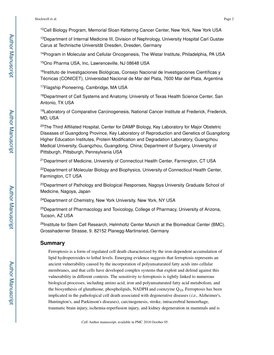 Ferroptosis-a regulated cell death nexus linking metabolism, redox biology, and disease.pdf_第2页